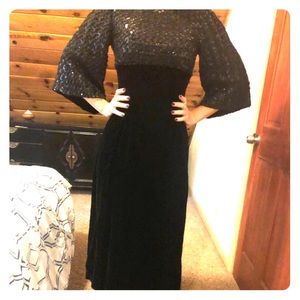 1960s vintage velvet and sequins gown! Stunning!